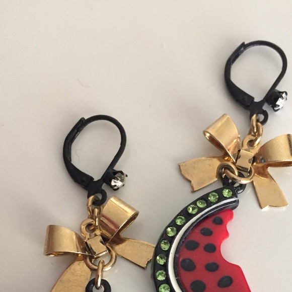 Watermelon Bow Earrings - Picture 7 of 7